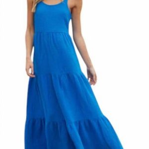 Bria Slip Midi-Kleid in Saphirblau 7833320357948