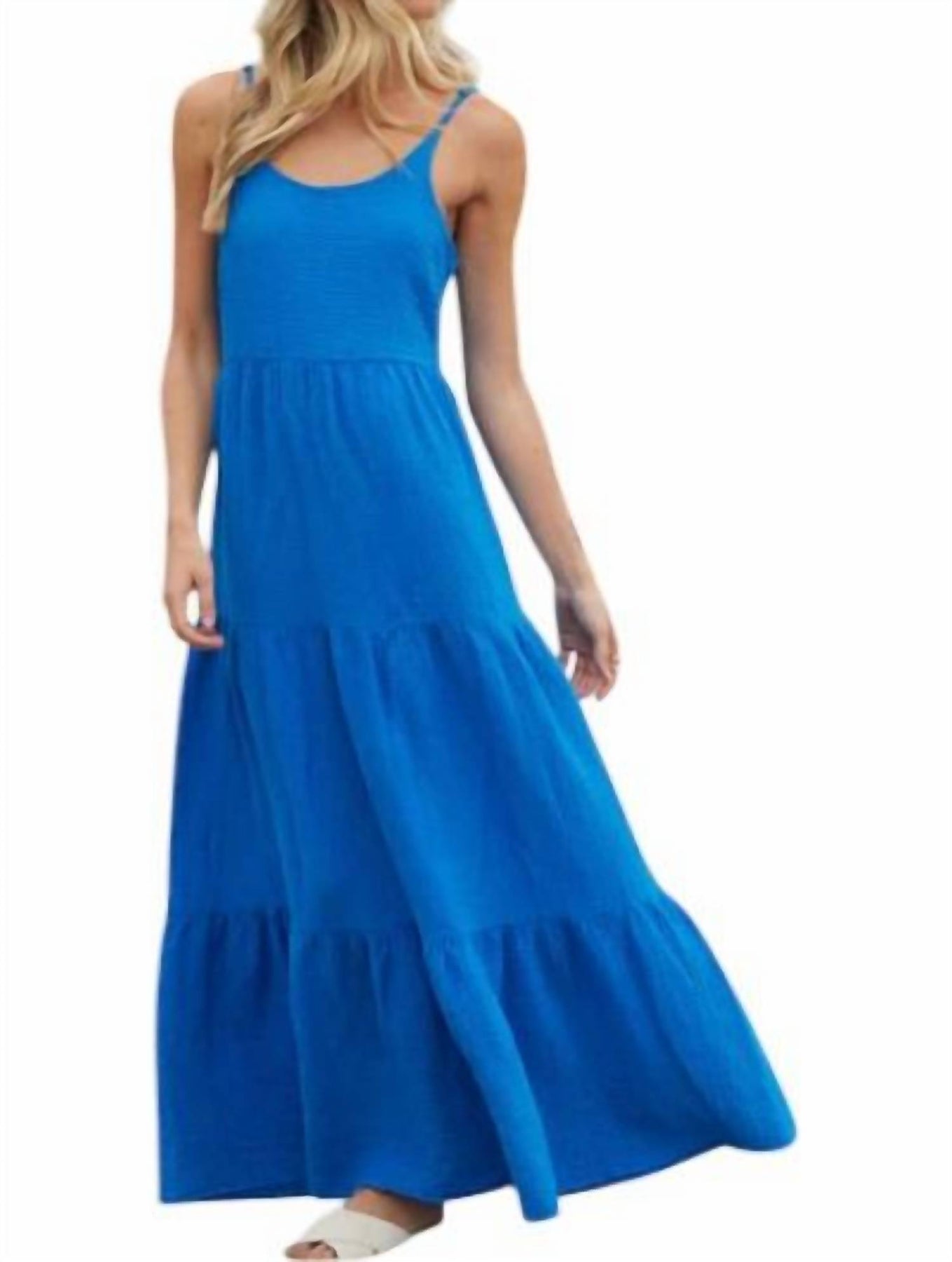 Bria Slip Midi-Kleid in Saphirblau