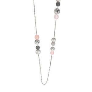 David Yurman Elements Halskette mit Rosenquarz in Sterling Silber