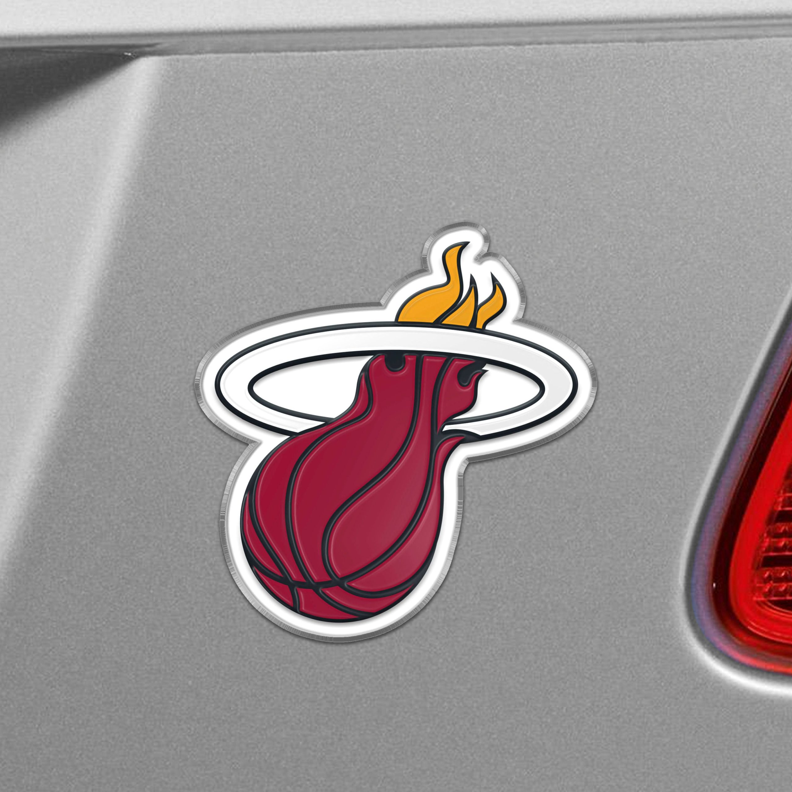 Fanmats Miami Heat Heavy Duty Aluminium geprägte Farbe Emblem