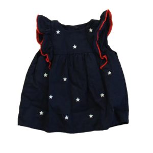 Janie and Jack Mädchen Marineblau-weiße Sterne Bluse 7805894688828