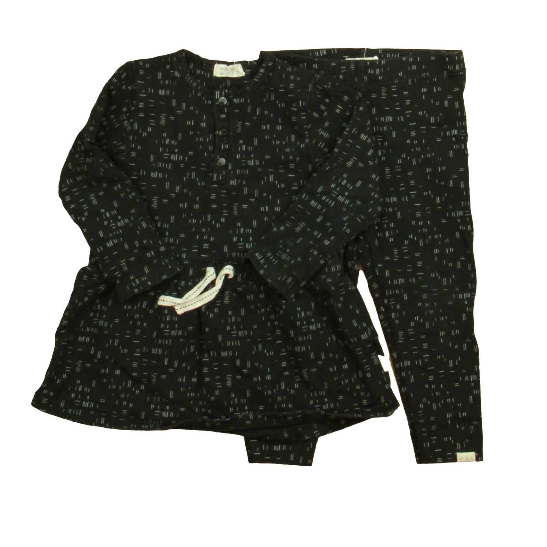 Miles Mädchen Schwarz – Weiße Kleidungssets