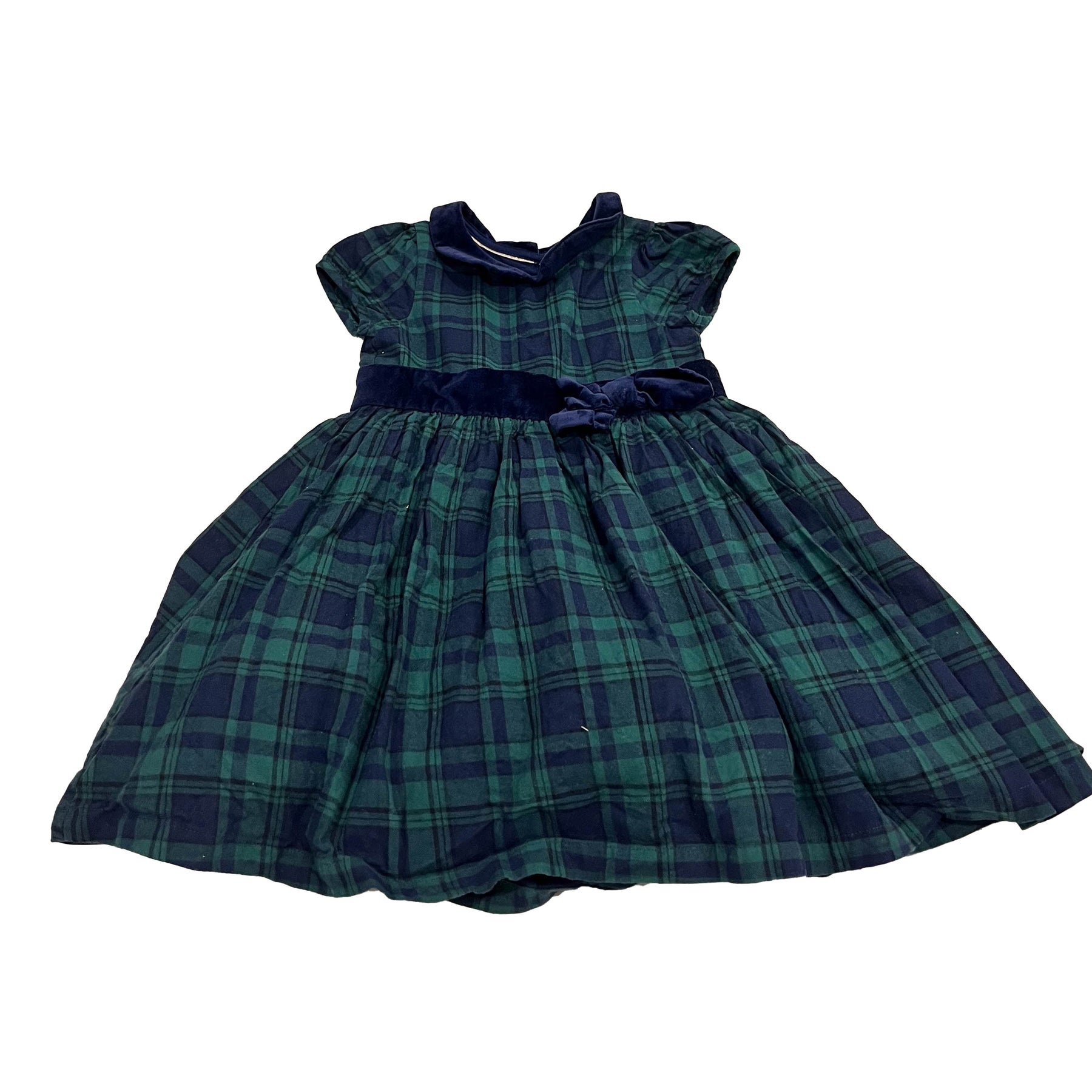 Heirloom Mädchen Grün – Dunkelblau Kleid