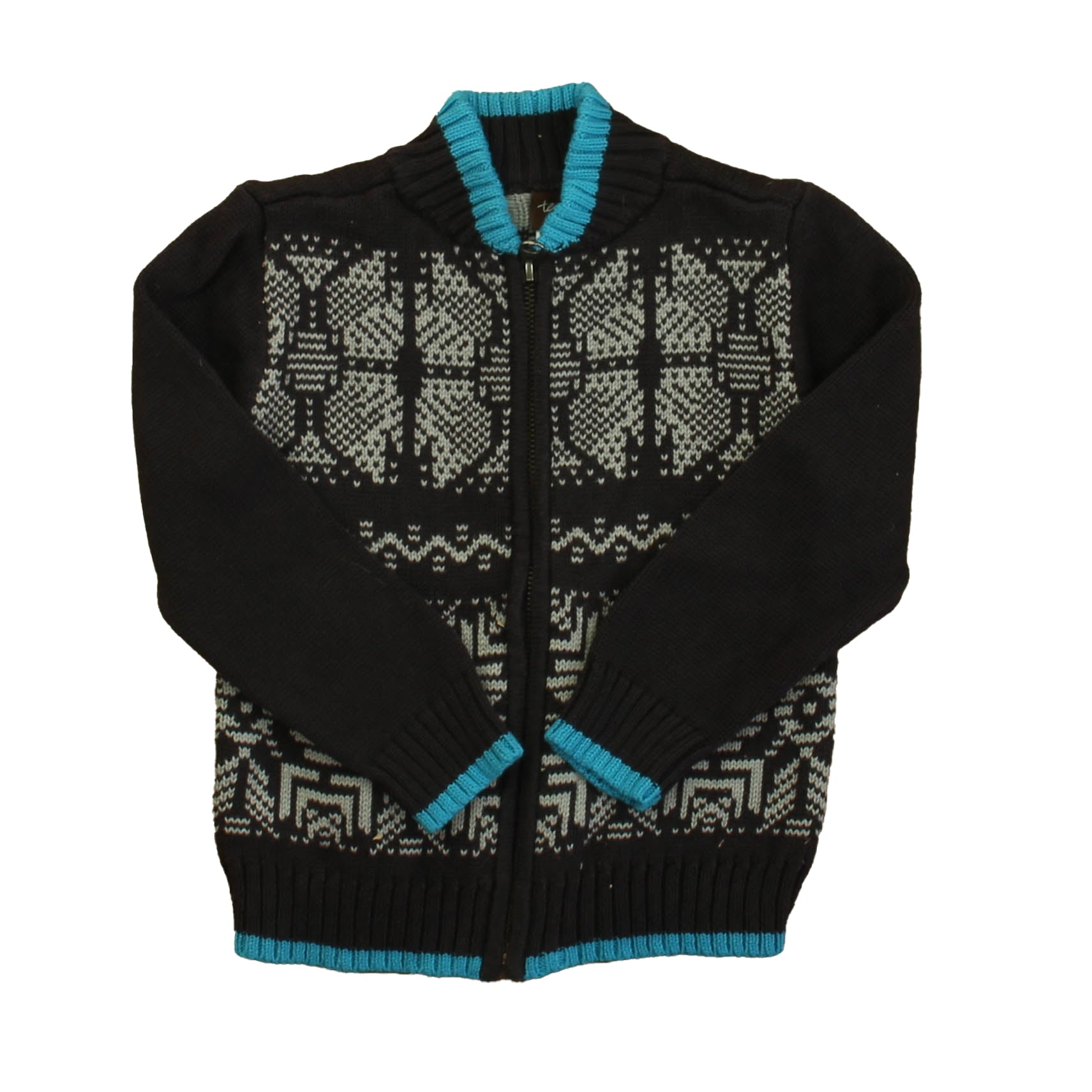 Tee Jungen braun-blaue Strickjacke 7805847339068