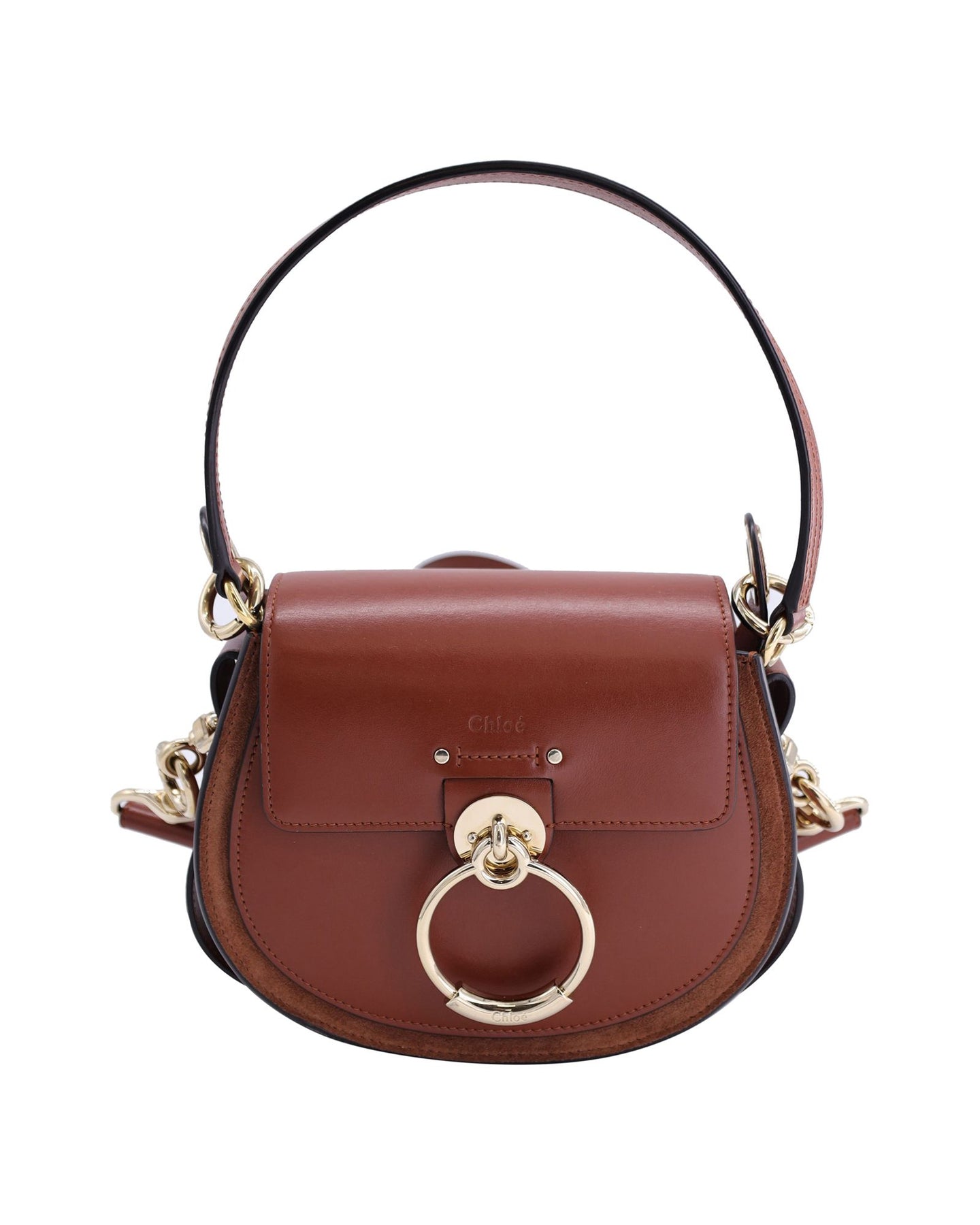 Chloe Kleine Tess Tasche aus ‘Sepia Braun’ Kalbsleder