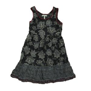 O’Neil Mädchen grau mit Blumenmuster Kleid 7805846356028