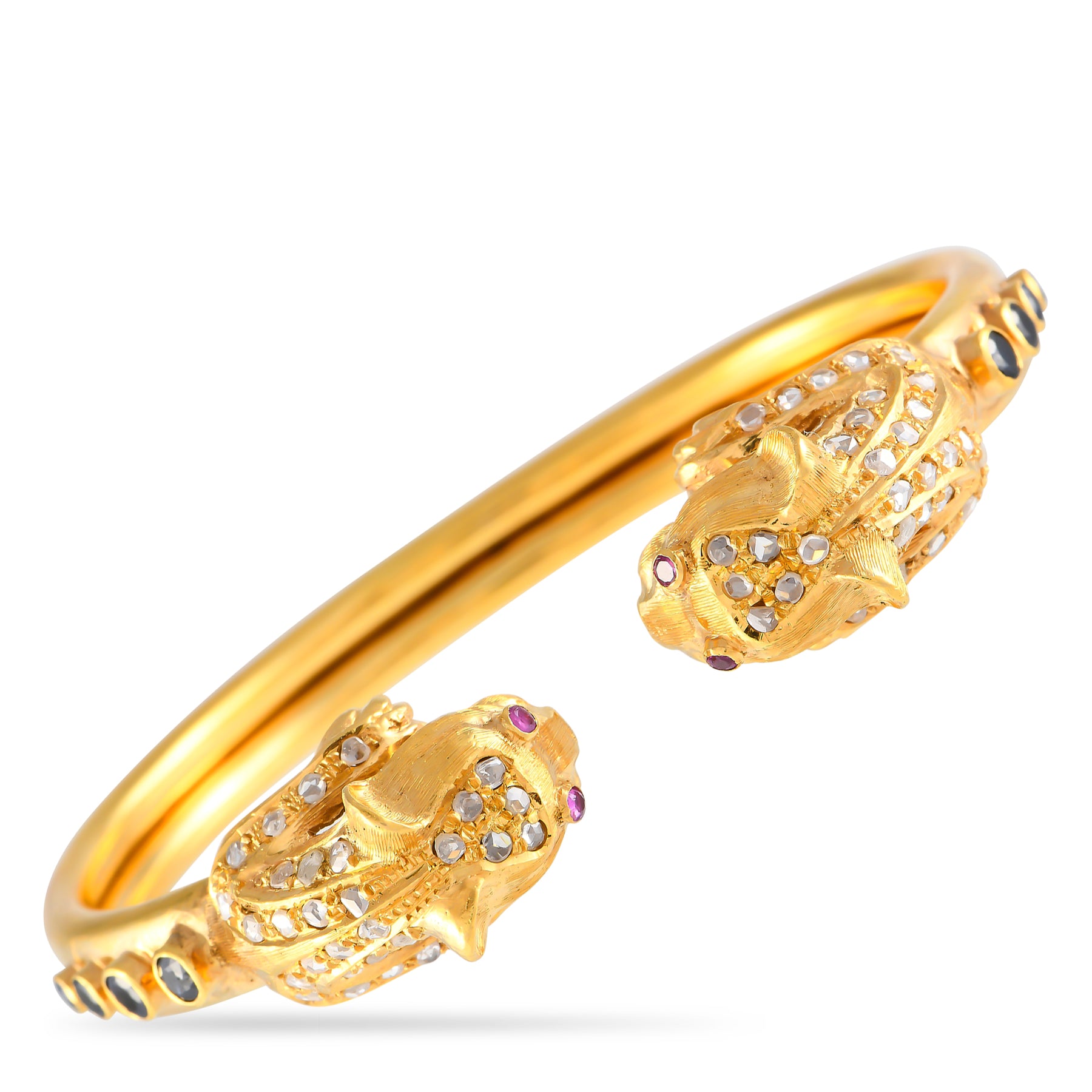 Ilias Lalaounis 18K Gelbgold 1.0ct Diamant und Saphir Armband IL01 -070824