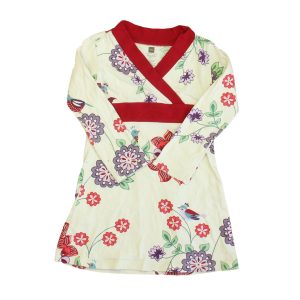 Tee Mädchen Rot – Elfenbein Blumenkleid