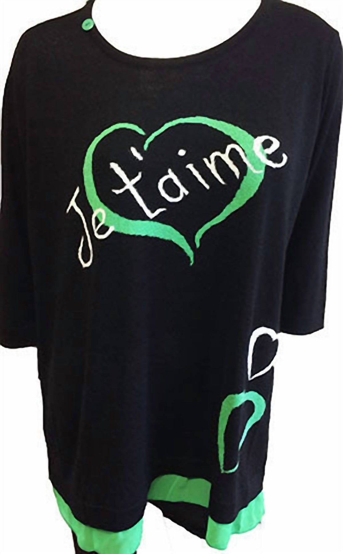 Je'taime Pullover in Schwarz/Grün