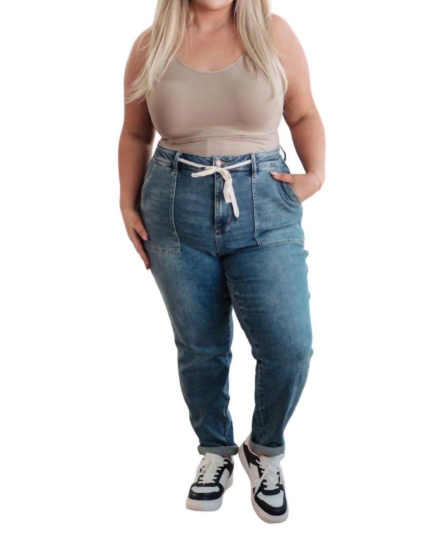 Pull On Denim Jogger in mittlerer Waschung 7706021625916