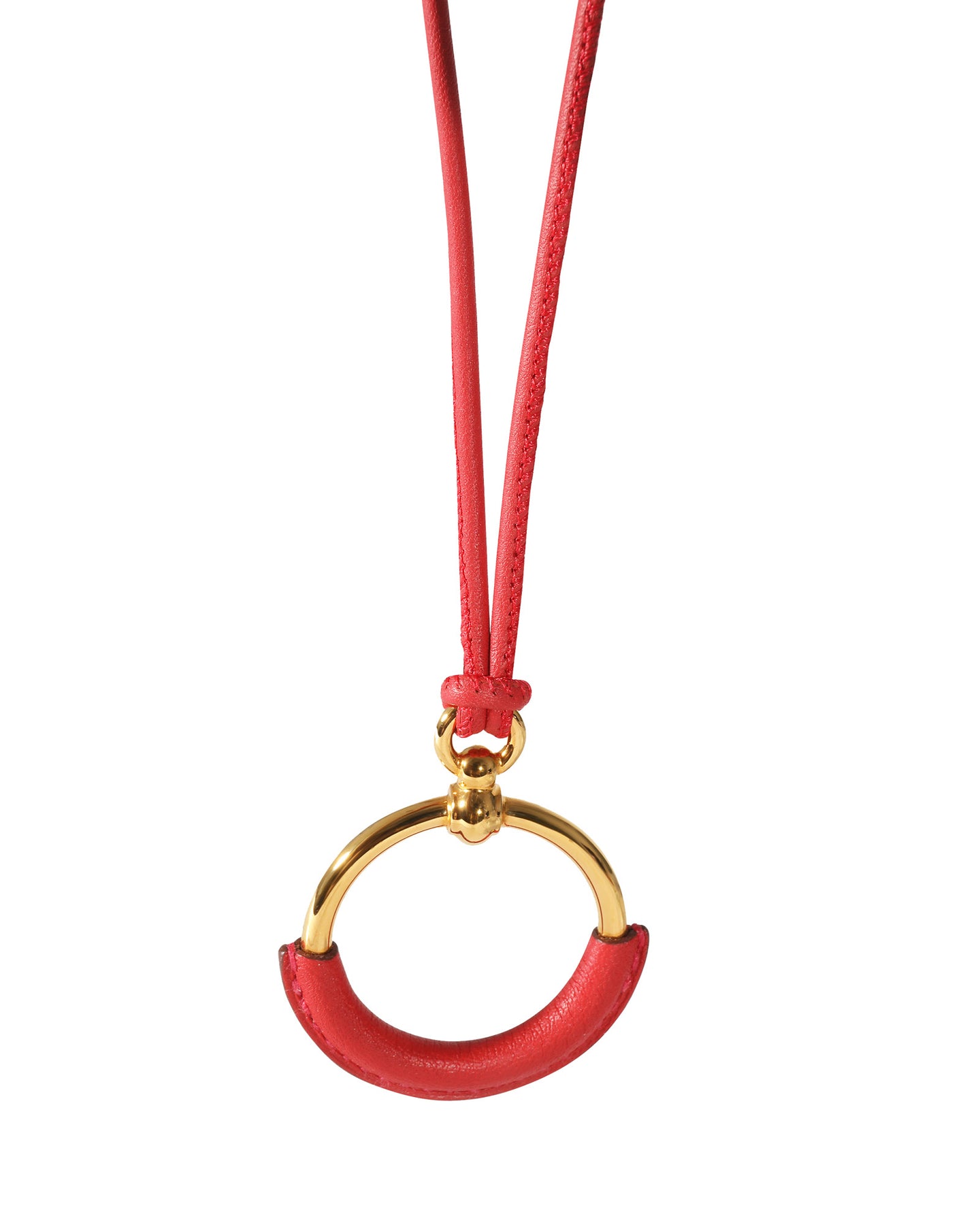 Hermès Petite Loop Leder vergoldet Anhänger