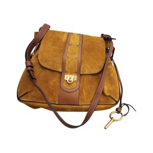 Chloé Medium Lexa Satchel Beutel aus braunem Veloursleder 7705719111740
