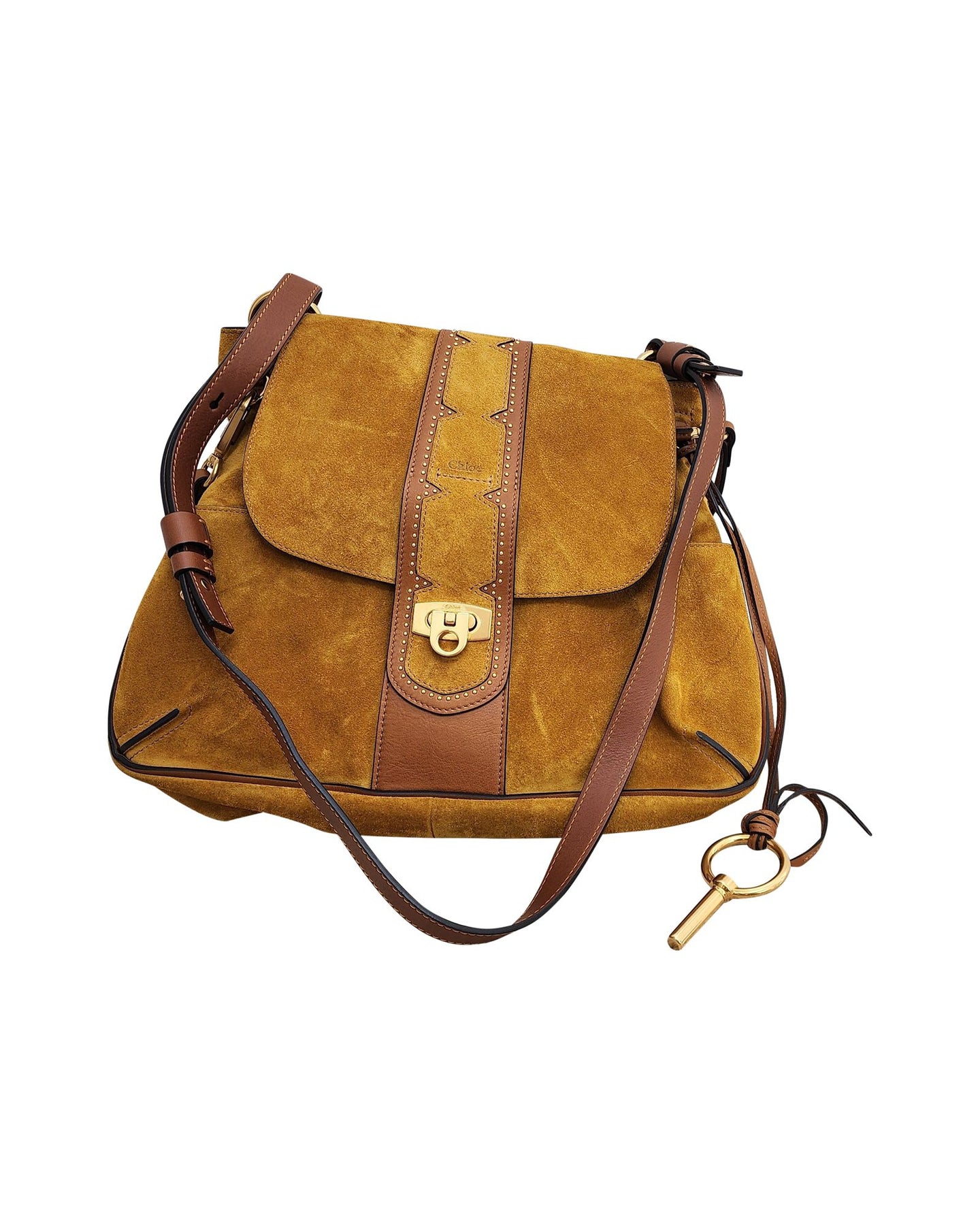 Chloé Mittelgroße Lexa Henkeltasche Tasche aus braunem Wildleder