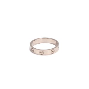 Cartier 18K Weißgold Liebe Ring in Silber 18K Weißgold 7705711542332