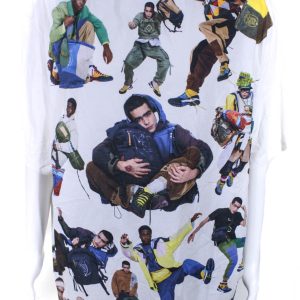 Loewe Herren 2021 Lookbook Kurzarm Rundhalsausschnitt Tribut Oversize T-Shirt weiß 7833531842620