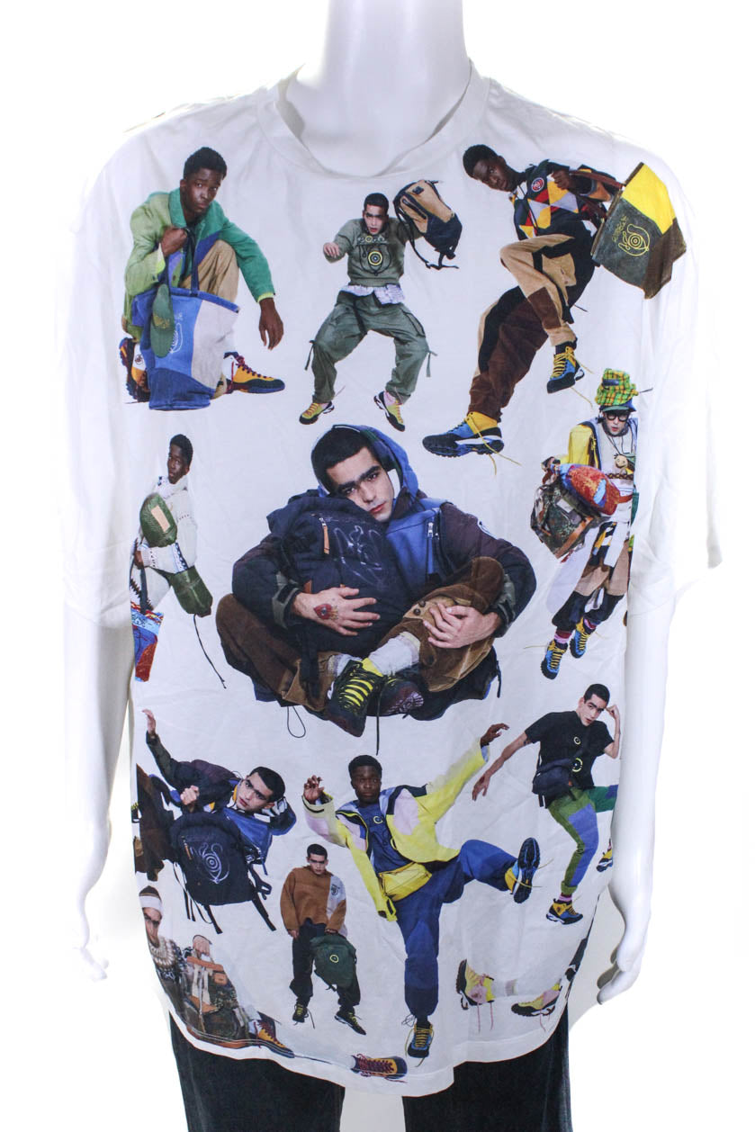 Loewe Herren 2021 Lookbook Kurzarm Rundhalsausschnitt Tribute Oversize T-Shirt Weiß