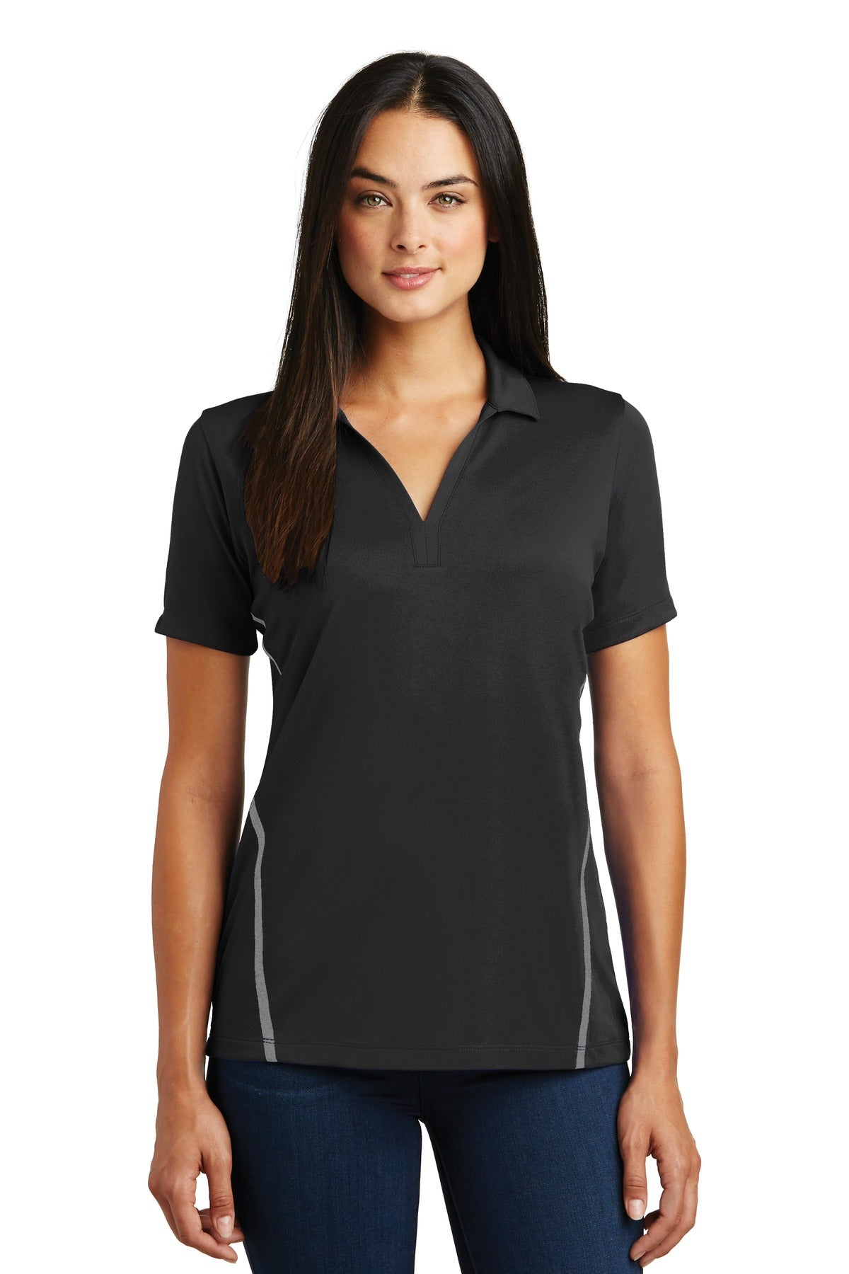 Sport-Tek Damen Kontrast PosiCharge Tough Polo LST620