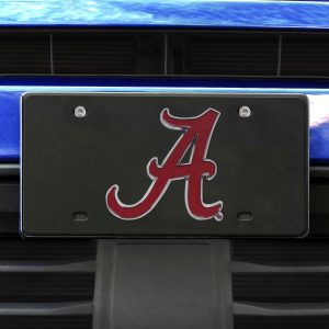 Fanmats Alabama Crimson Tide 3D schwarz Nummernschild