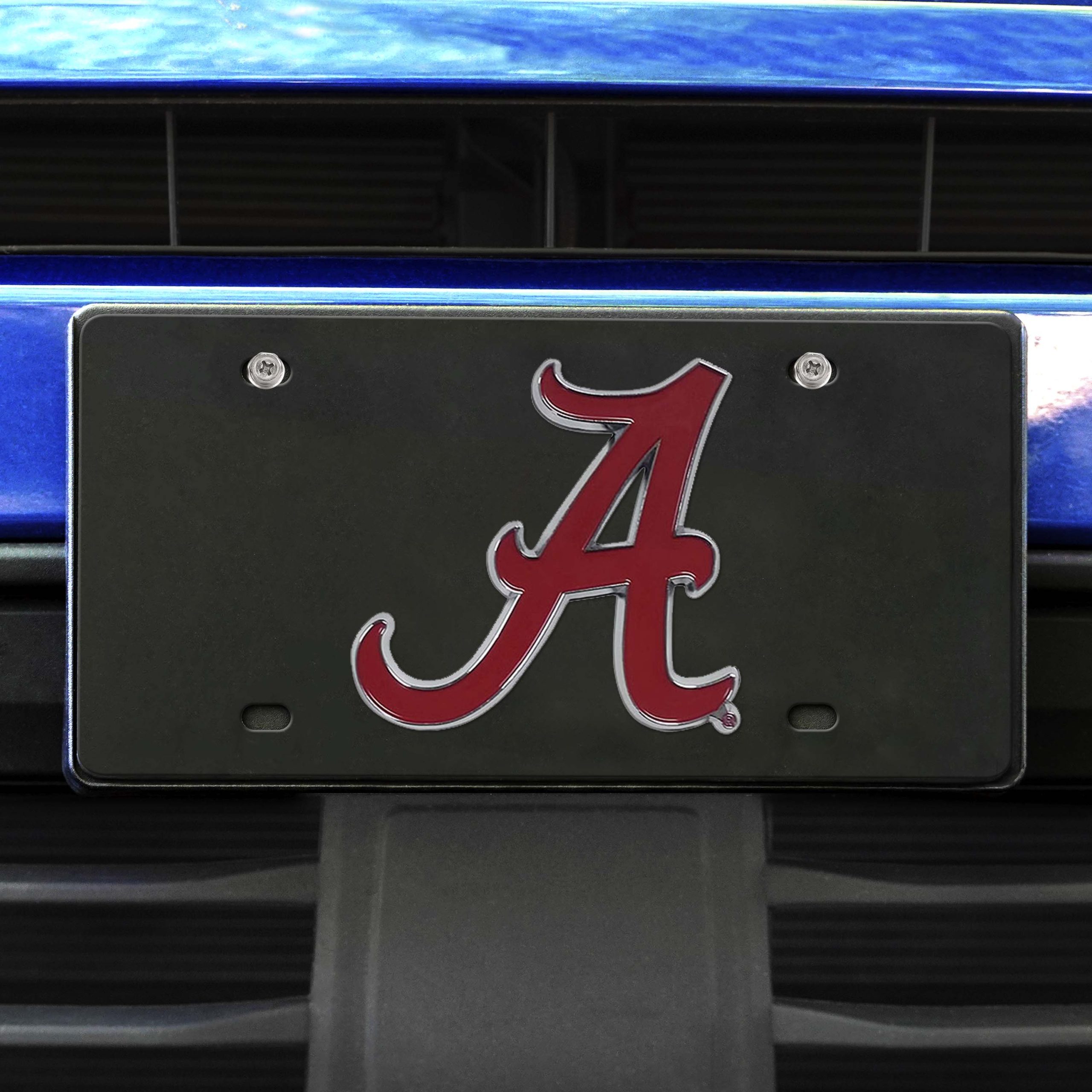 Fanmats Alabama Crimson Tide 3D schwarz Nummernschild