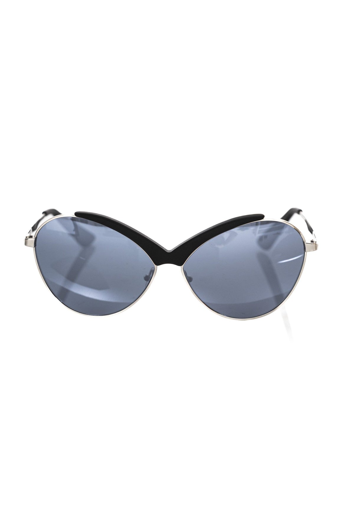 Frankie Morello Chic Butterfly-Shaped Metal Sonnenbrille für Damen