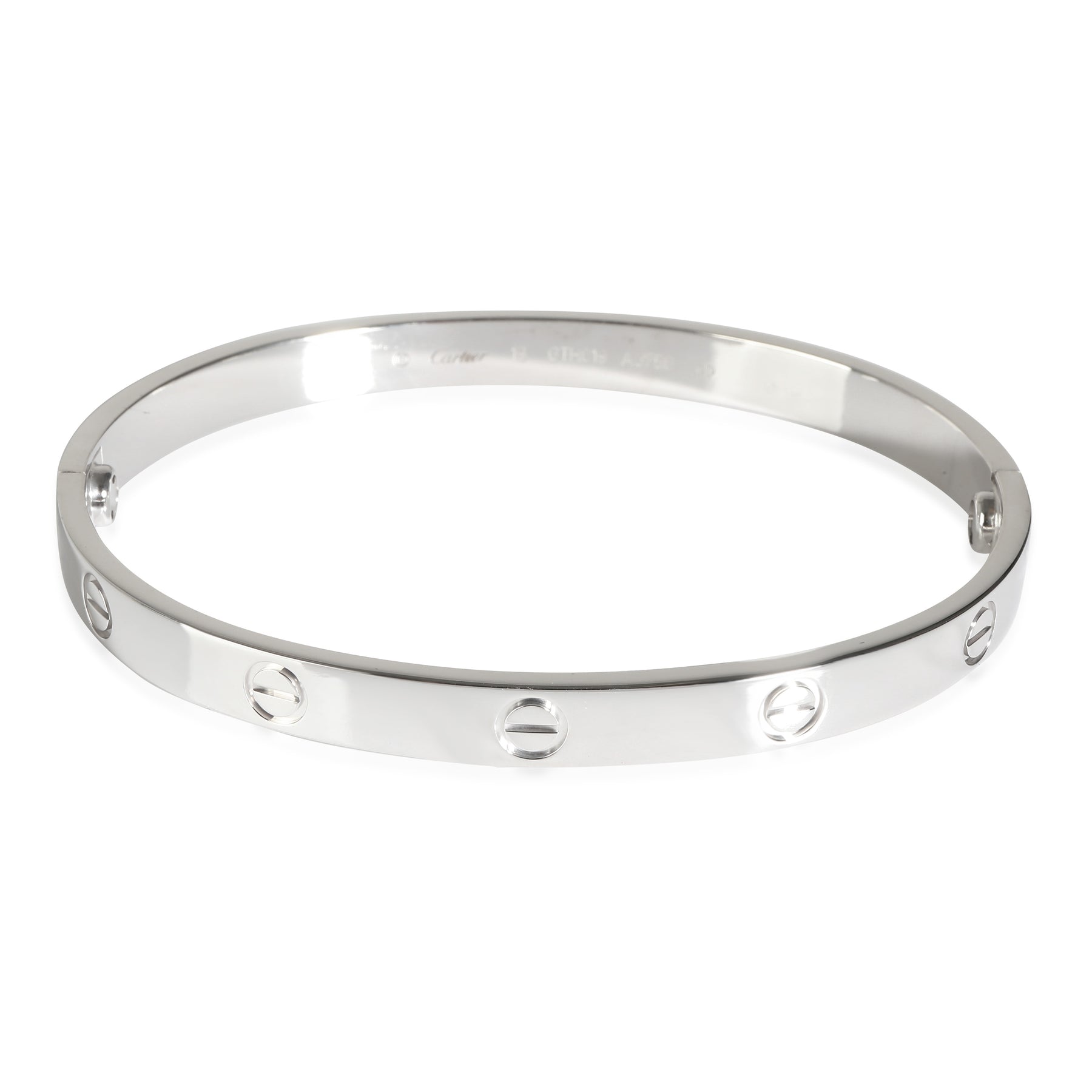 Cartier Love Armreif aus 18 Karat Weißgold