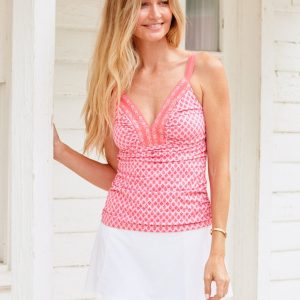 Boca Raton Tankini Top mit Stickerei