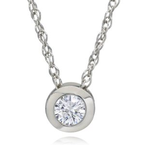 1/3Ct Diamant Solitaire Lab gewachsen Diamant Anhänger Weißgold Halskette