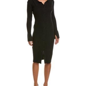 HL Affair gerippte Midikleid 7833541247036