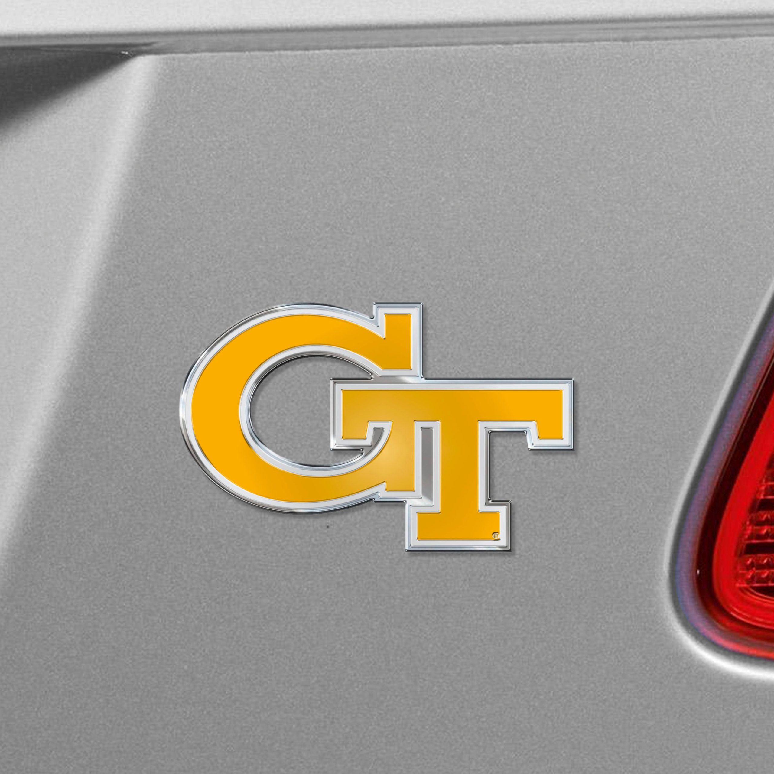 Fanmats Georgia Tech Gelbe Jacken Heavy Duty Aluminium geprägte Farbe Emblem