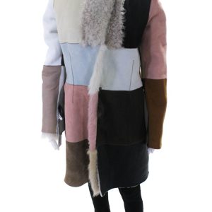 Kervin Marc Damen Leder mehrfarbig Patchwork Kragen Scherlack 7833543082044