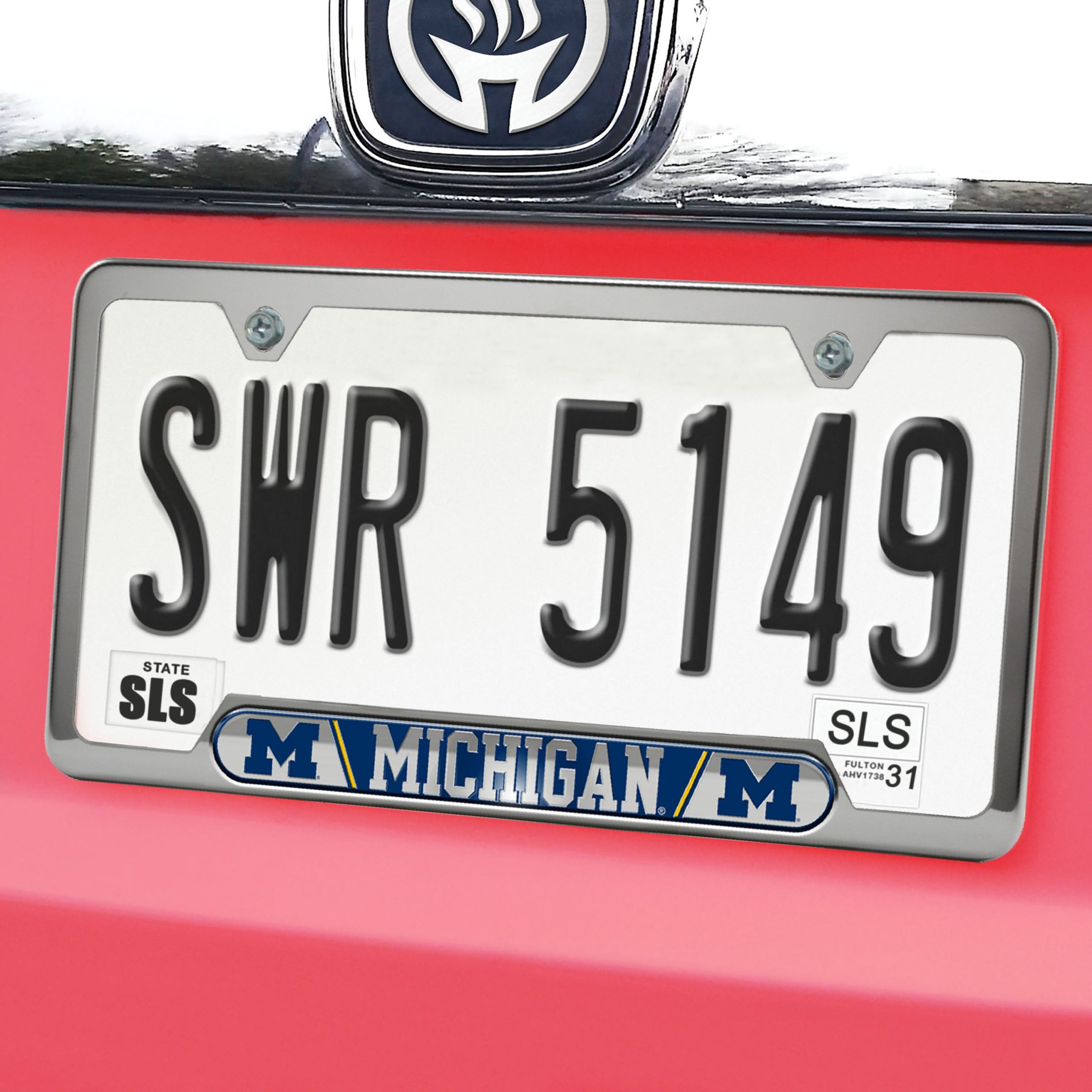 Fanmats Michigan Wolverines Geprägter Nummernschildrahmen, 6,25′′ x 12,25′′