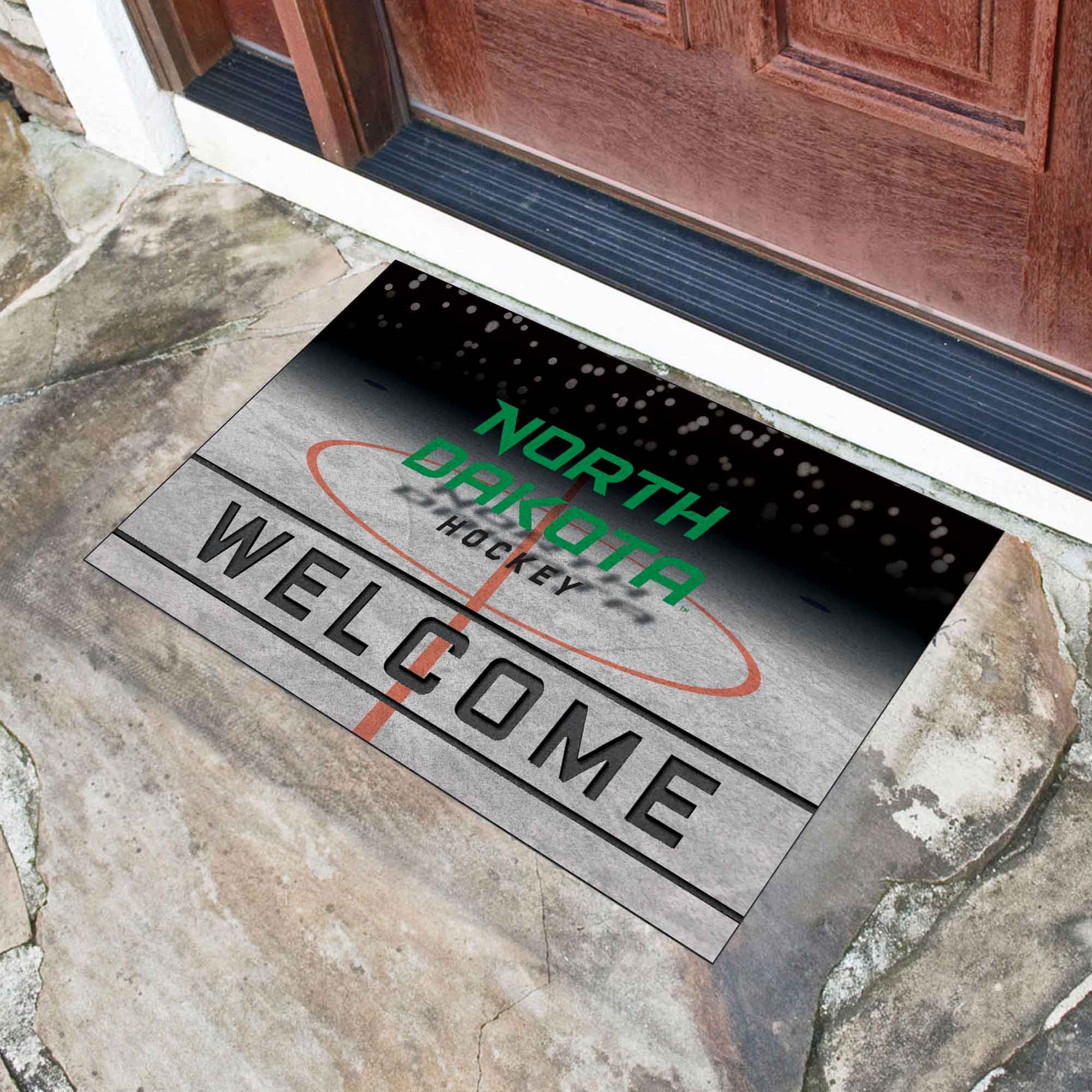 Fanmats North Dakota Fighting Hawks Gummi-Türmatte – 18′′ x 30′′