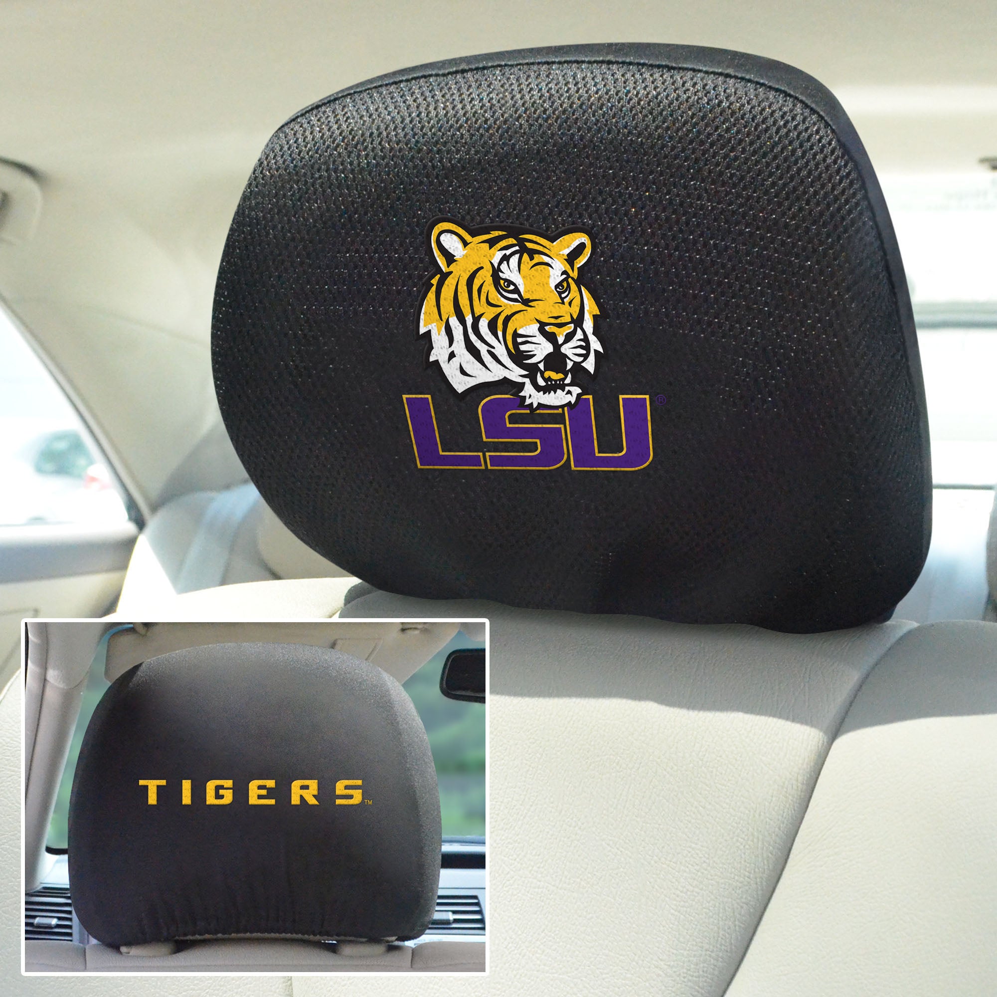 Fanmats LSU Tigers bestickt Kopf Rest Cover Set – 2 Stück