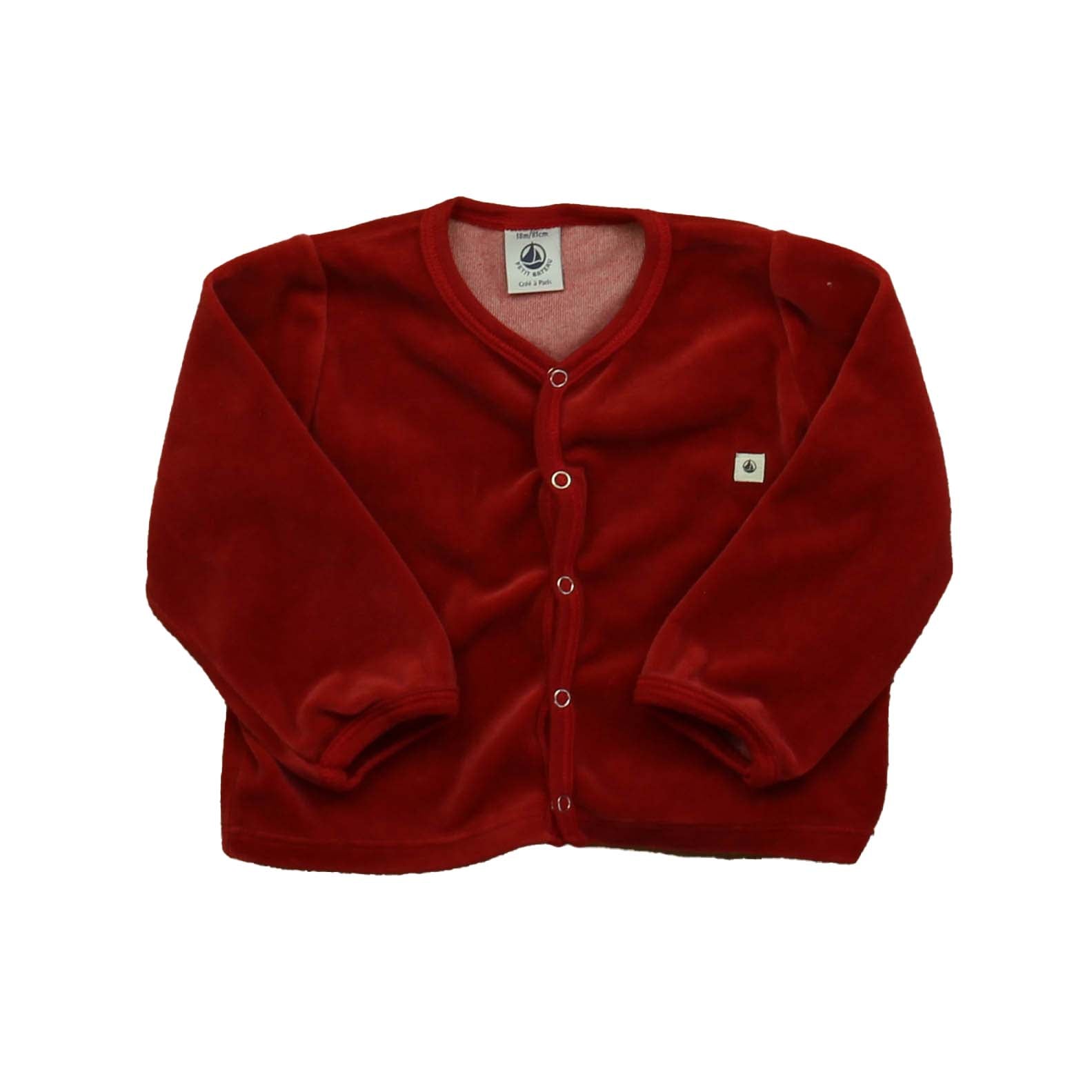 Rote Strickjacke für Mädchen Petit Bateau