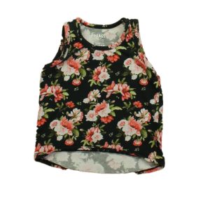 Rags Mädchen schwarz mit Blumenmuster Tank Top 7805910057020