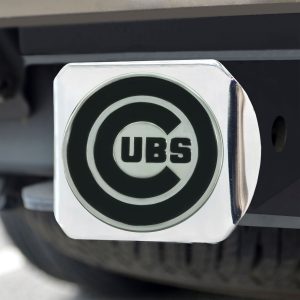 Fanmats Chicago Cubs Chrom Metall Hitch Cover mit Chrom Metall 3D Emblem