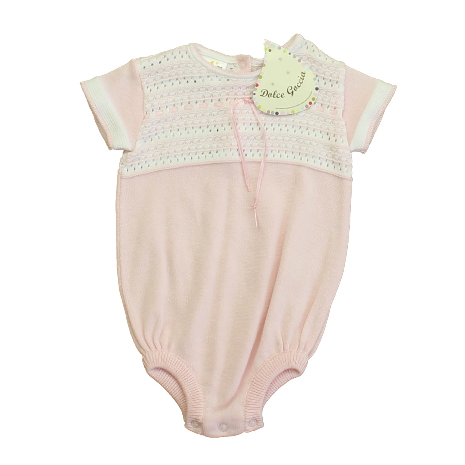 Dolce Goccia Mädchen Rosa – weißer Strampler