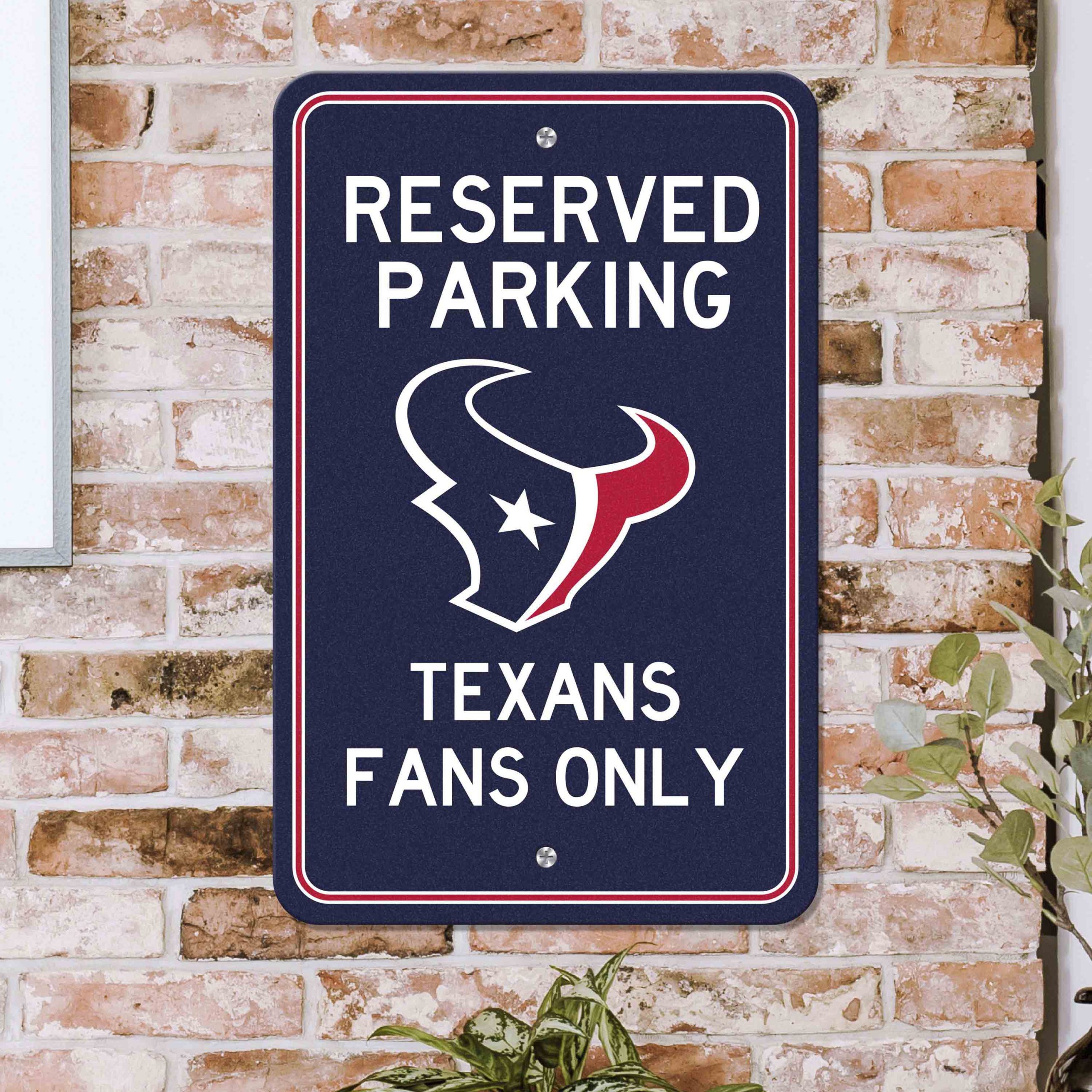 Fanmats Houston Texans Team Farbe reserviert Parkplatz Schild Décor 18 "X 11.5" Leichtgewicht