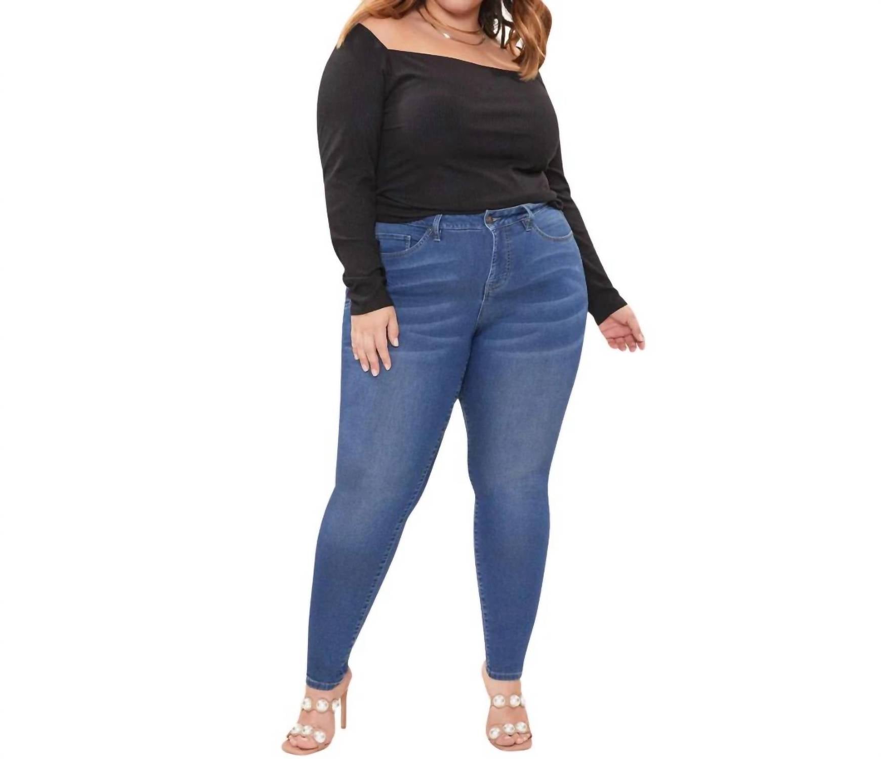 Missy Skinny Jeans – Plus in dunkler Waschung