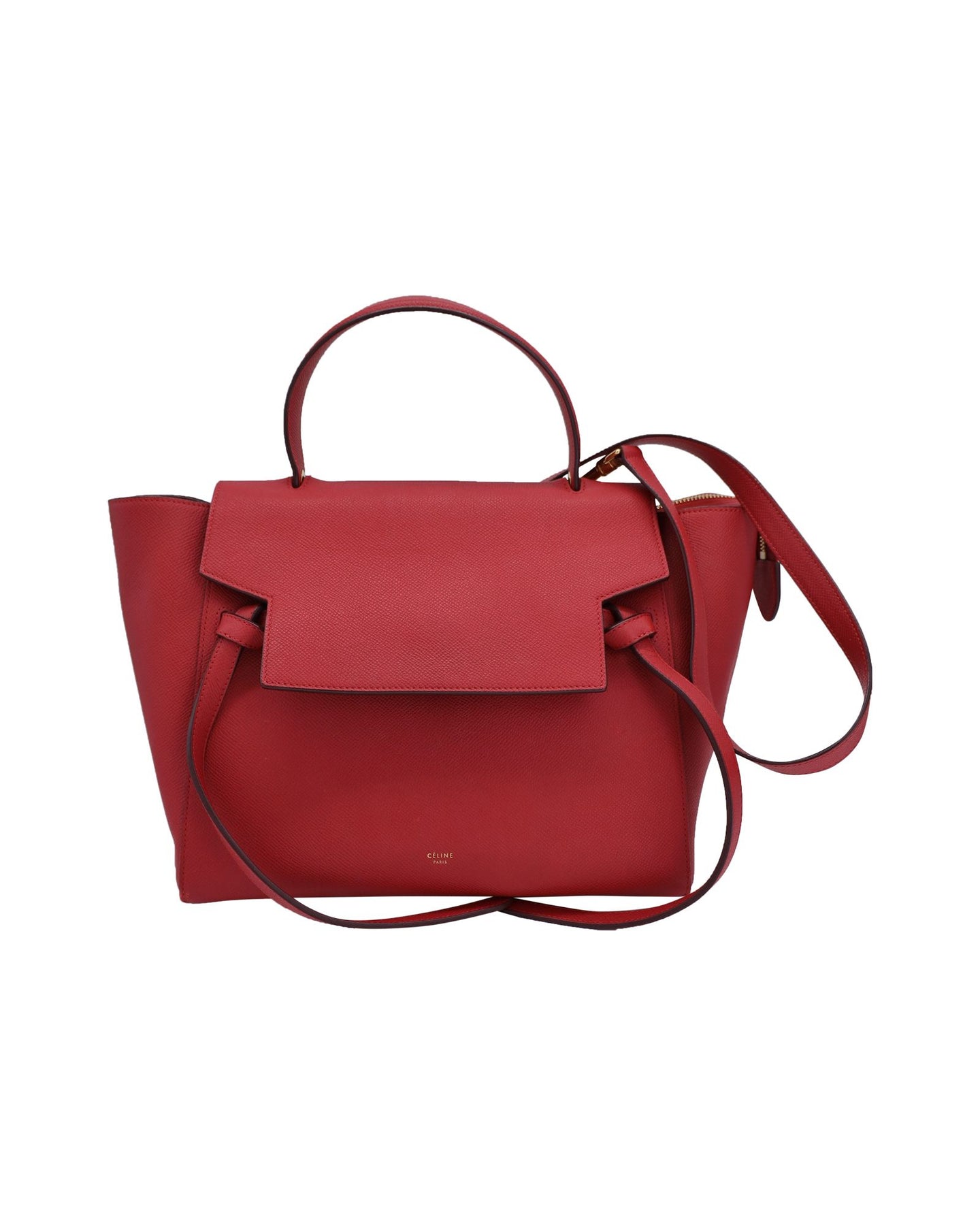Celine Mini Gürteltasche aus rotem Kalbsleder