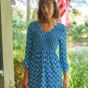 Kiawah Island Smocked Babydoll Kleid