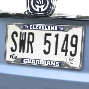 Fanmats cleveland hüter chrom metall kennzeichenrahmen, 6.25′′ x 12.25′′