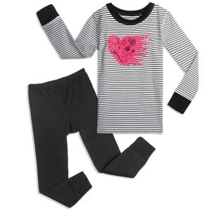 Mightly Mädchen ich liebe Rock n Rolle 2-teilige Pyjamas 7805874896956