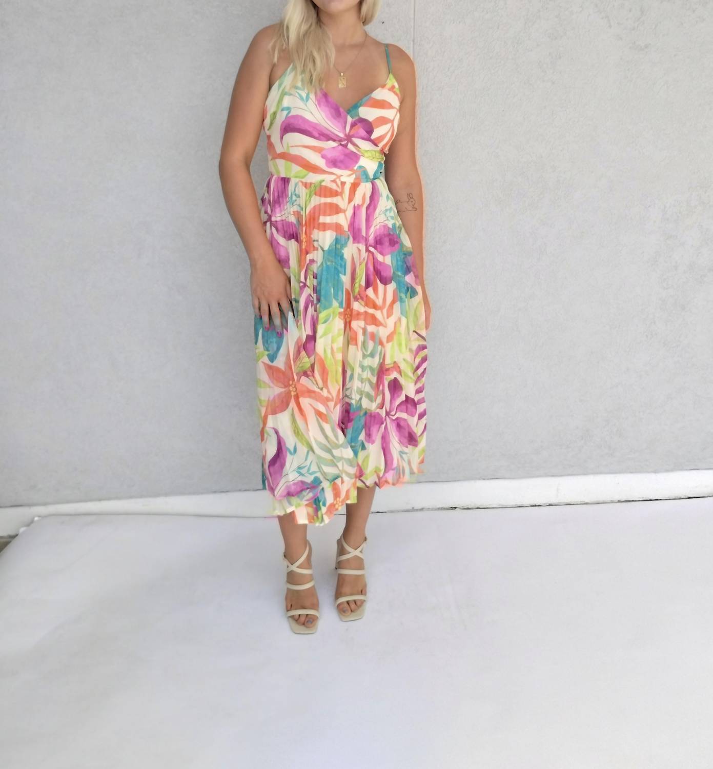 mit Riemchen zurück Sundress in Mehrfarbig Farbe