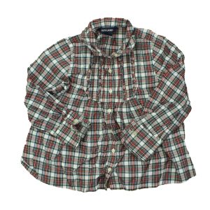Ralph Lauren Mädchen rot-schwarz- Plaid Bluse 7805914742844