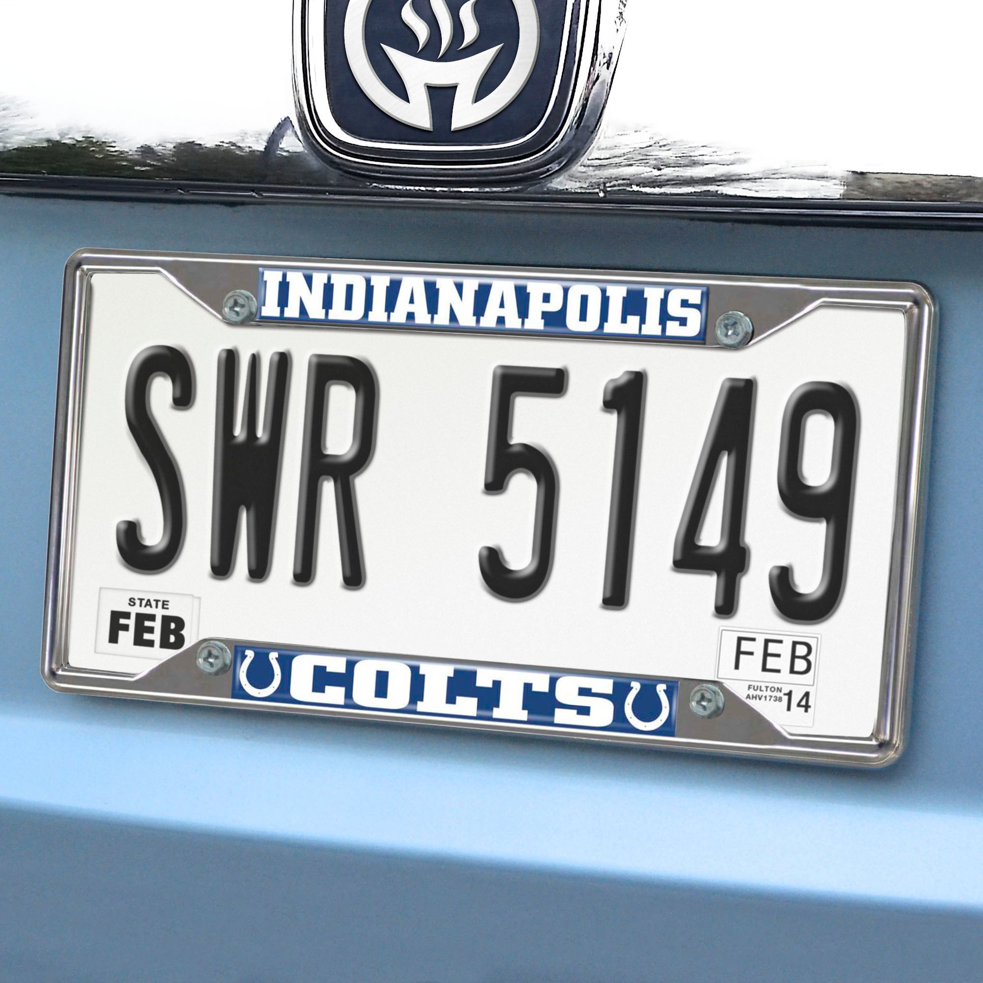 Fanmats Indianapolis Colts Chrom Metall Nummernschild Rahmen, 6,25 "x 12,25"