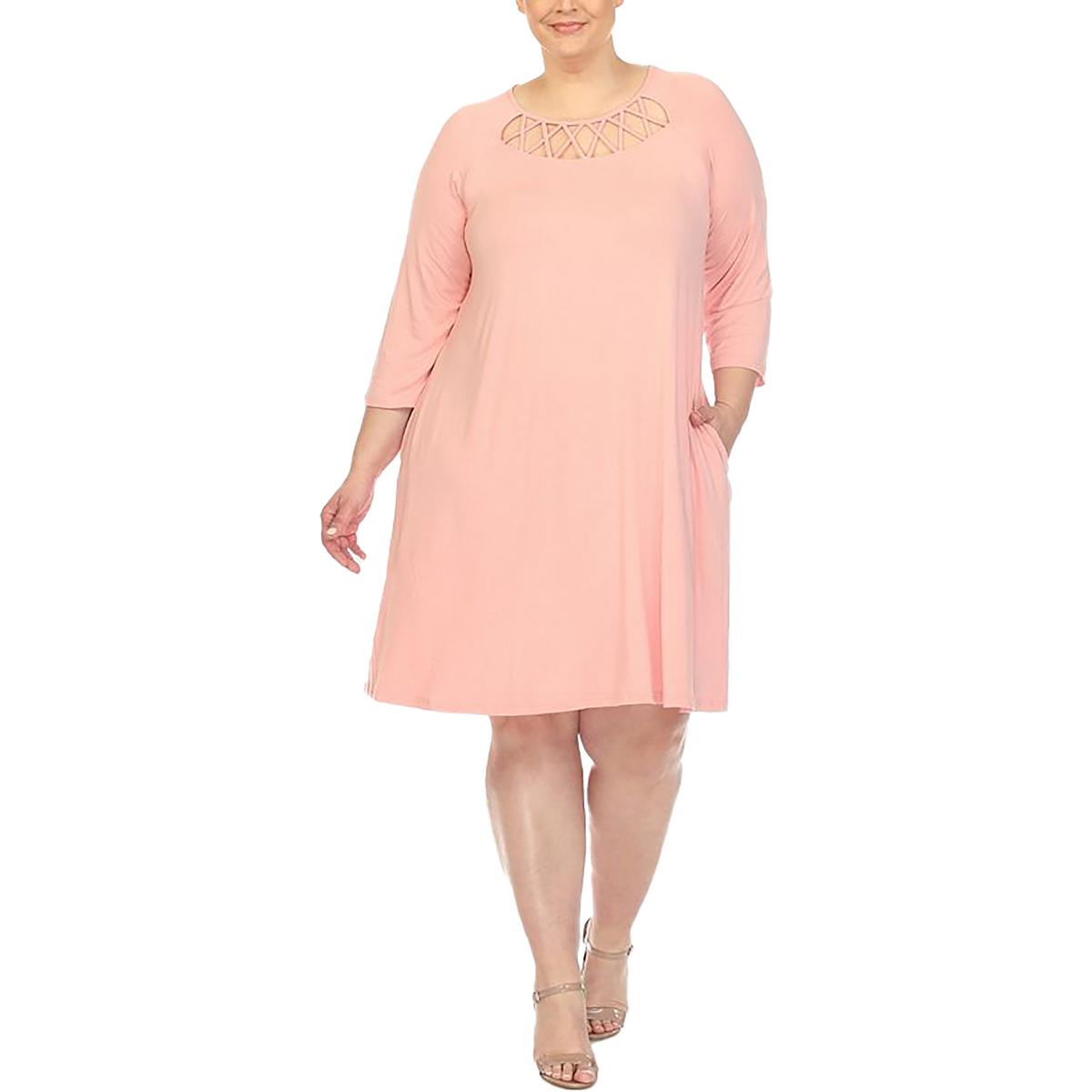 Plus Lattice Swing Midi Kleid
