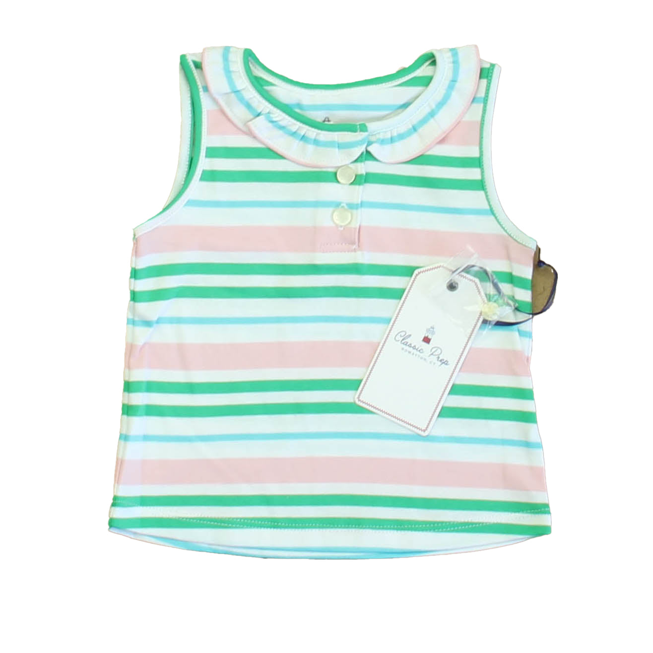 Classic Prep Mädchen Lilly's Rosa Multistripe Polo Hemd Größe: 12-18 Monate