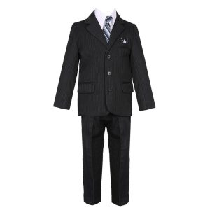 Marineblauer 5-teiliger Anzug für kleine Jungen, Weste, Jacke, Hose, für besondere Anlässe, 2–7