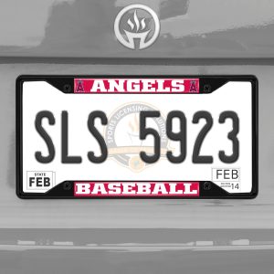 Fanmats Los Angeles Angels Metal License Plate Frame Schwarzer Abgang